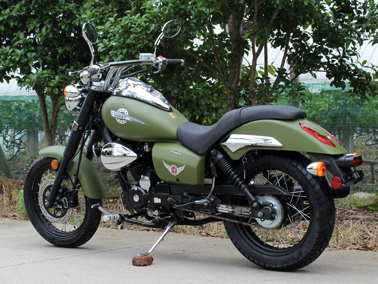 Army Green 250cc Bobber Chopper 90 Km / H مصرف کم روغن با 5 گیربکس دستی