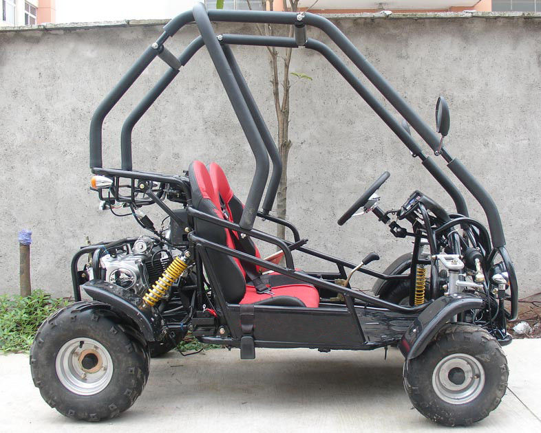 Small 3 Speed ​​110cc Go Kart Buggy دو اتوبوس با استفاده از CDI Electirc Start
