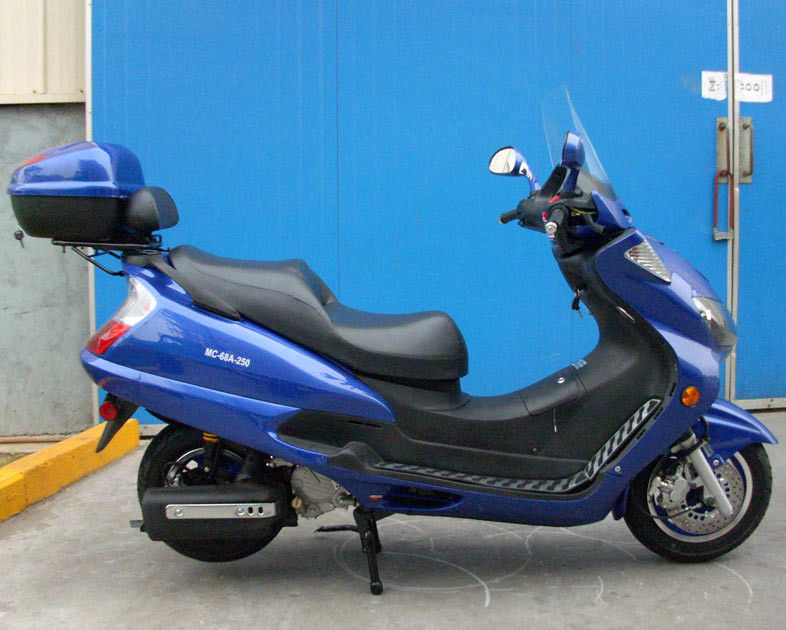 آلومینیوم پا پد بزرگسال موتور اسکوتر 250cc با جلو ABS دیسک عقب دیسک ترمز