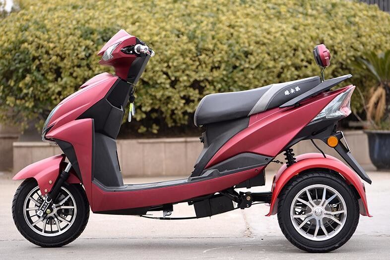 هیچ سقوط 3 چرخ موتورسیکلت 60v 800w حداکثر سرعت 50 - 60km / H