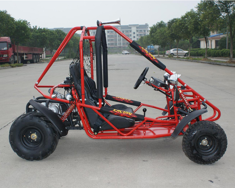 110 سی سی هوا خنک کننده CDI Electirc شروع تک صندلی برو Kart Tray Brake 12V 6.5AH باتری