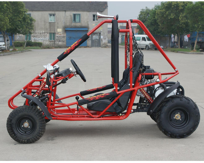 110 سی سی هوا خنک کننده CDI Electirc شروع تک صندلی برو Kart Tray Brake 12V 6.5AH باتری