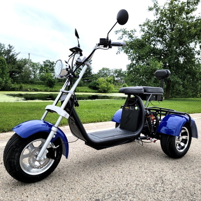 E-Mod 2000W الکتریکی لاستیک چربی 3 چرخ اسکوتر Trike Harley Chopper Style CityCoco