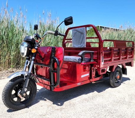 اسکوتر موتوری 1000 وات موتوری کامیون باری برقی موتورسیکلت کامیون 3 چرخ تریک دوچرخه - RED